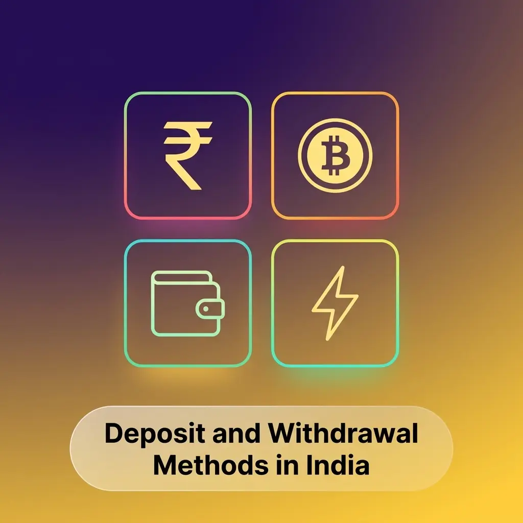 Deposit and withdrawal payment methods available in India