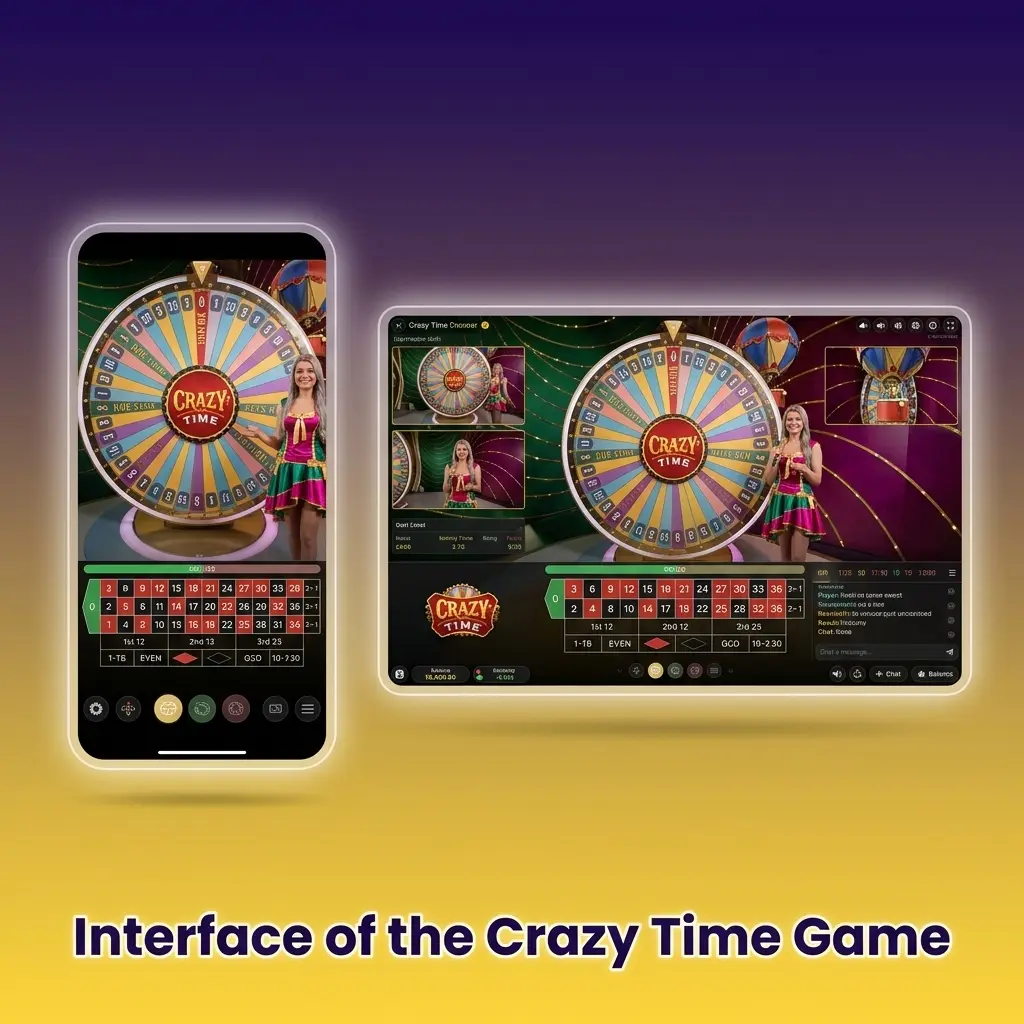 Crazy Time game interface with live host and spinning Money Wheel